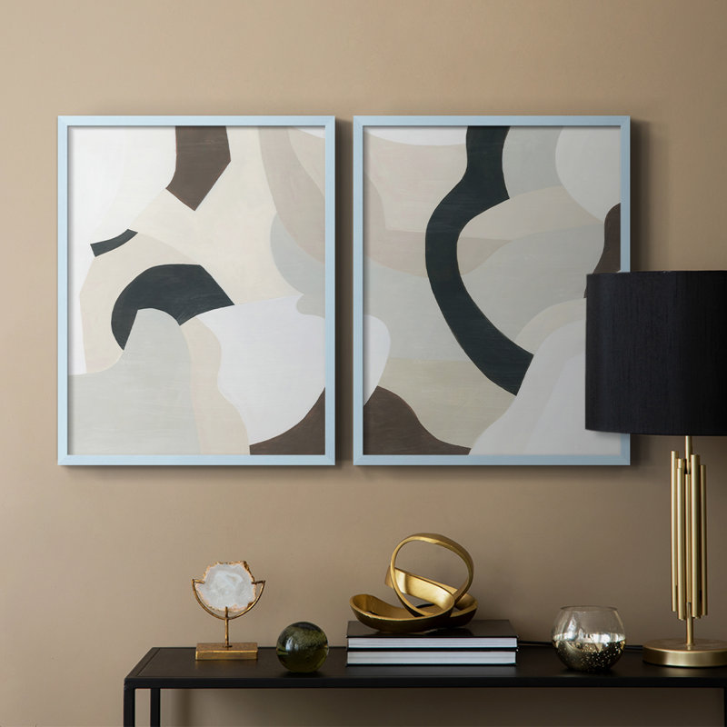 «I Shifting Neutrals», impression encadrée de qualité supérieure - prête à être accrochée - aucun clou requis - aucun clou requis