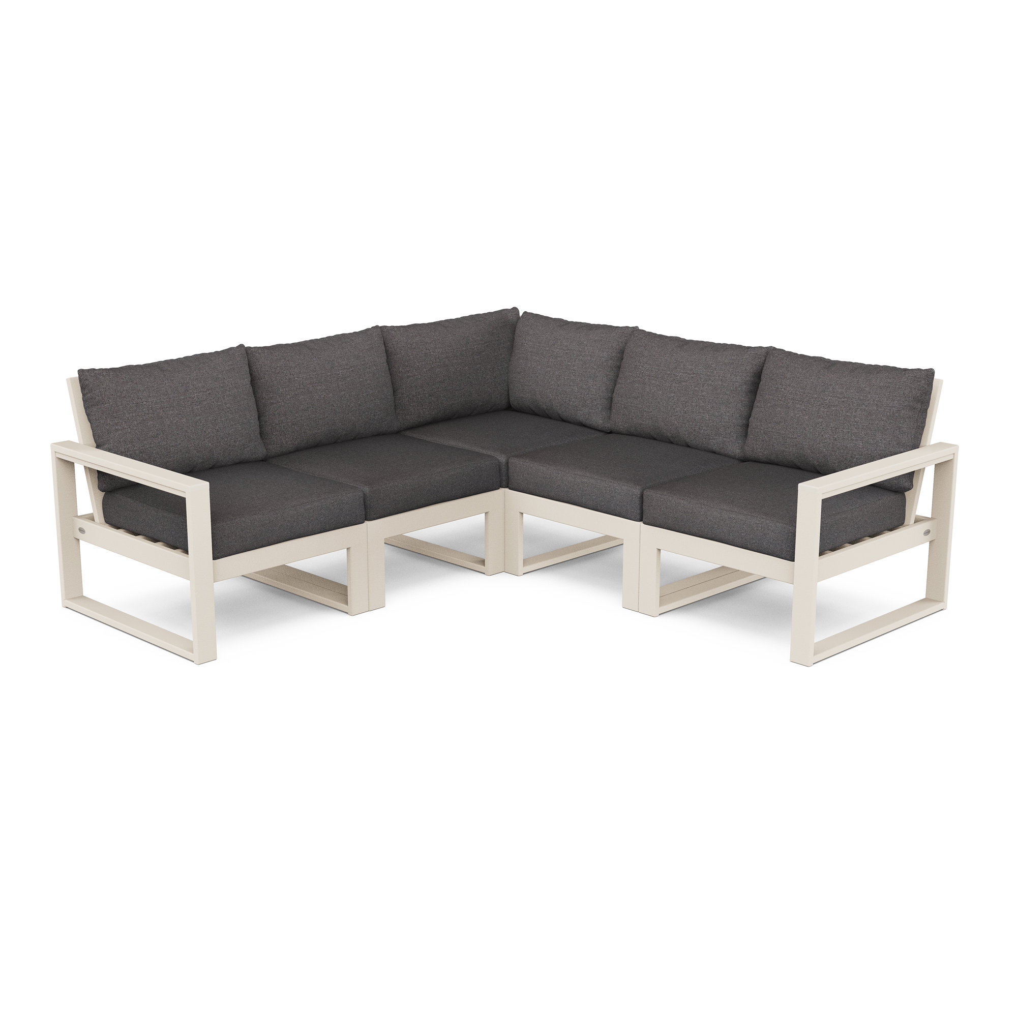 EDGE 5 - Person Seating Group with Cushions, Sand, Ash Charcoal