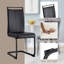 Ensemble de table de salle à manger 63 po noir moderne avec chaises rembourrées, table en panneau de fibres à densité moyenne pour la salle à manger ou la cuisine-1198648902-1198648897-1198648898