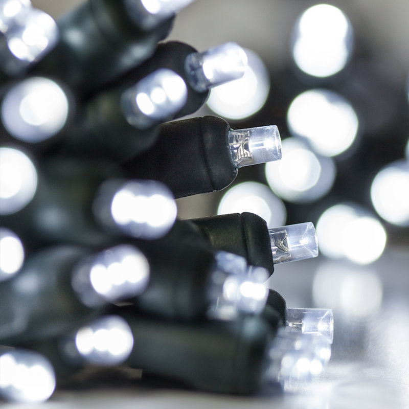 84'' LED String Lights, Cool White, Green