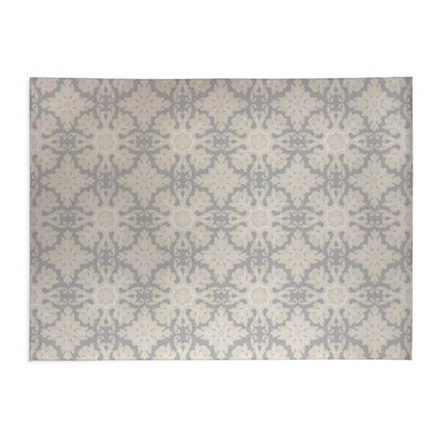 Damask Tile Thin Lightweight Kitchen Mat