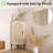 Corner Floor Accent Cabinet With Rattan Door