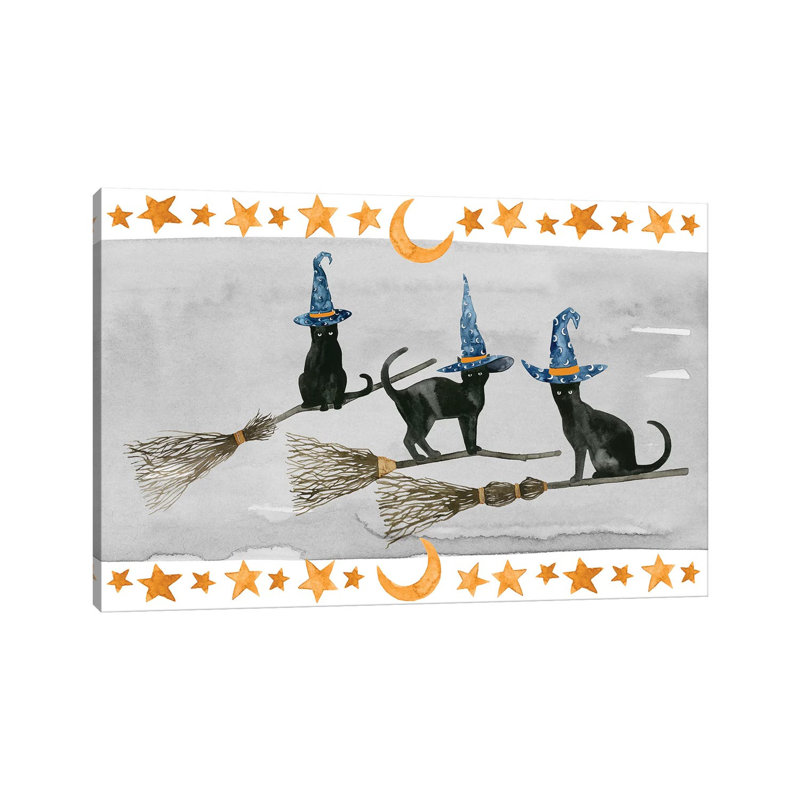 Black Cat Collection D by Grace Popp - No Frame Print on Canvas, 30.48 cm H x 45.72 cm W