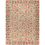 Valhalla Wool Oriental Area Rug in Tan/Red/Brown