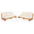Coussin beige / structure en teck