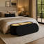Le repose-pieds ovale pliable avec rangement en molleton en forme de peluche supporte un vestibule de 660 lb dans la chambre à coucher