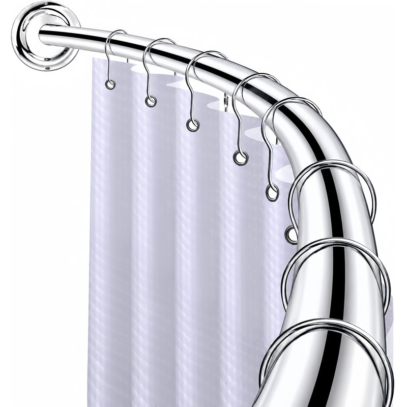 Tringle à rideau de douche incurvée Utopia Alley Signature Aluminium Series, Chrome