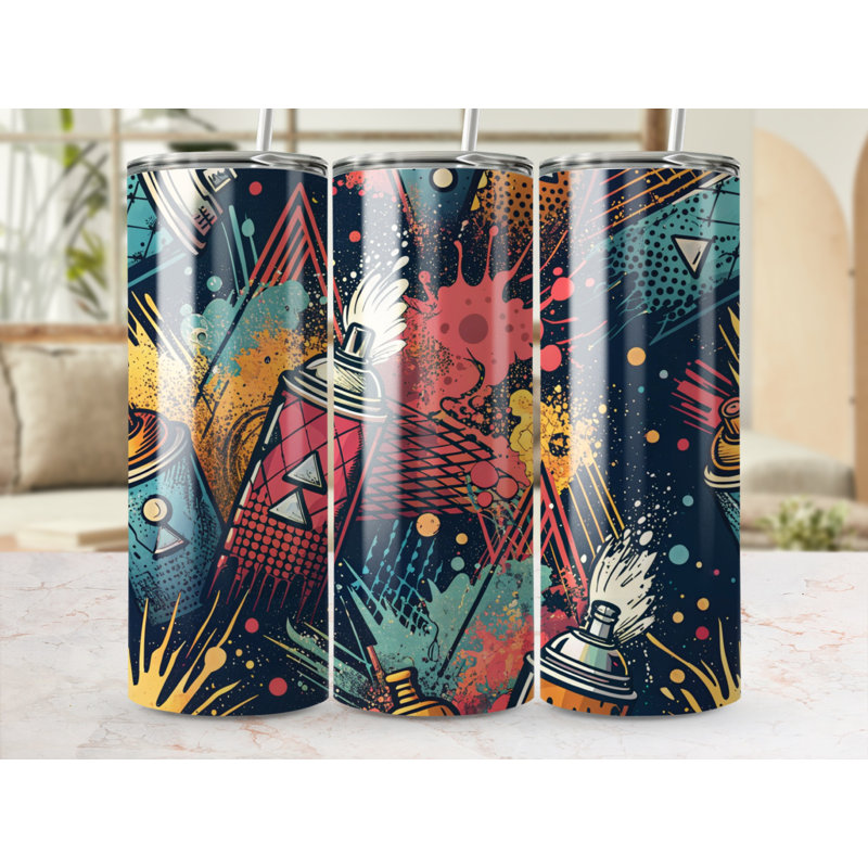 Choose Handmade Tumblers 591ml Vacuum Insulated Stainless Steel (18/8) Travel Tumbler with Straw