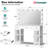 3-Drawer White Makeup Vanity Desk with 43" Big Mirror, LED Light Strips & Charging Station – Modern Makeup Dresser with Storage Cabinets