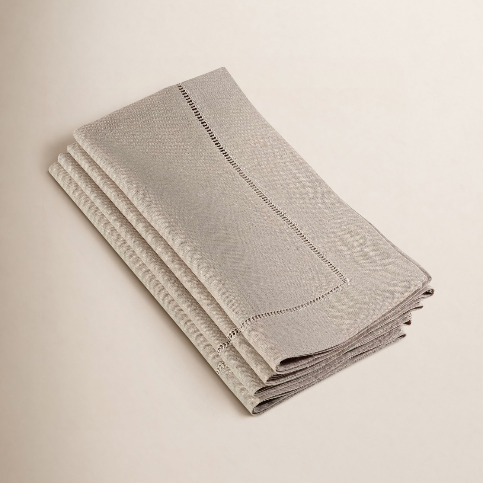 Gelder Reversible Linen Napkin, Taupe