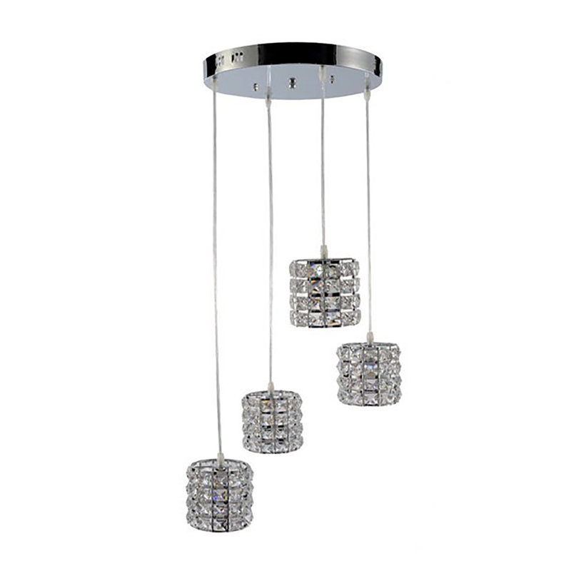 Luminaire suspendu cylindrique à 4 lumières Pennebaker