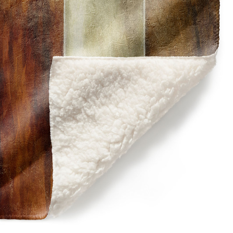  Couverture douce en sherpa, 51 po x 60 po, Brun