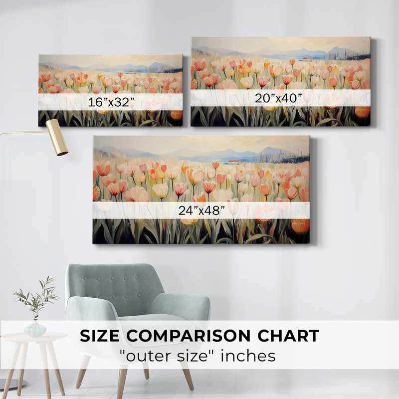 Botanical Series-CL XXIV- Toile tendue avec châssis - Prêt à être accroché, H 16 po x l 32 po