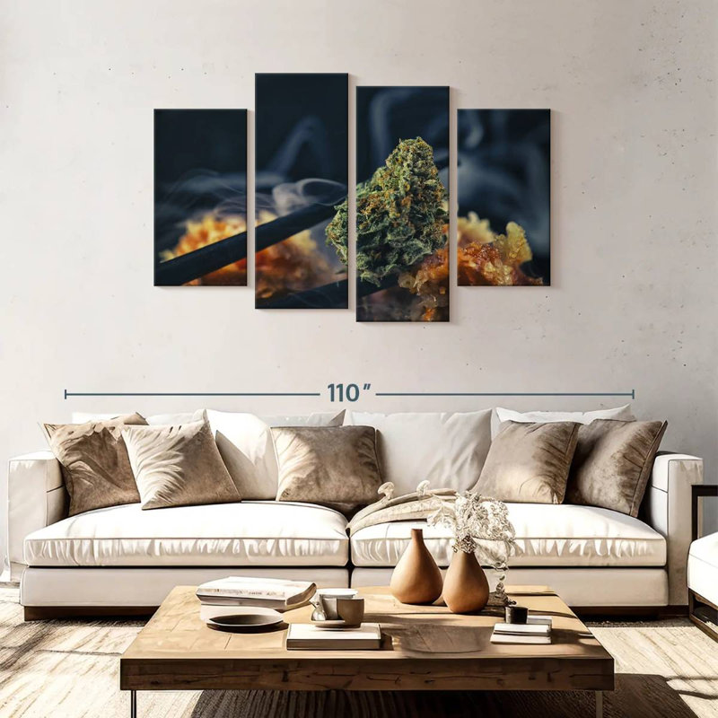 Senne Marijuana Smoke, 48" H x 75" W