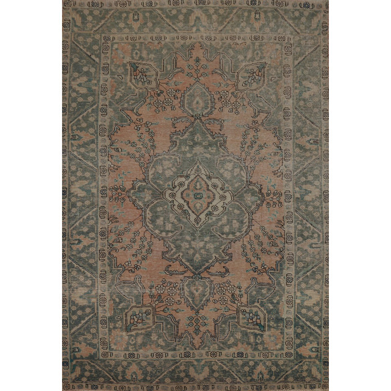 Tapis traditionnel rétro en laine 7 x 10