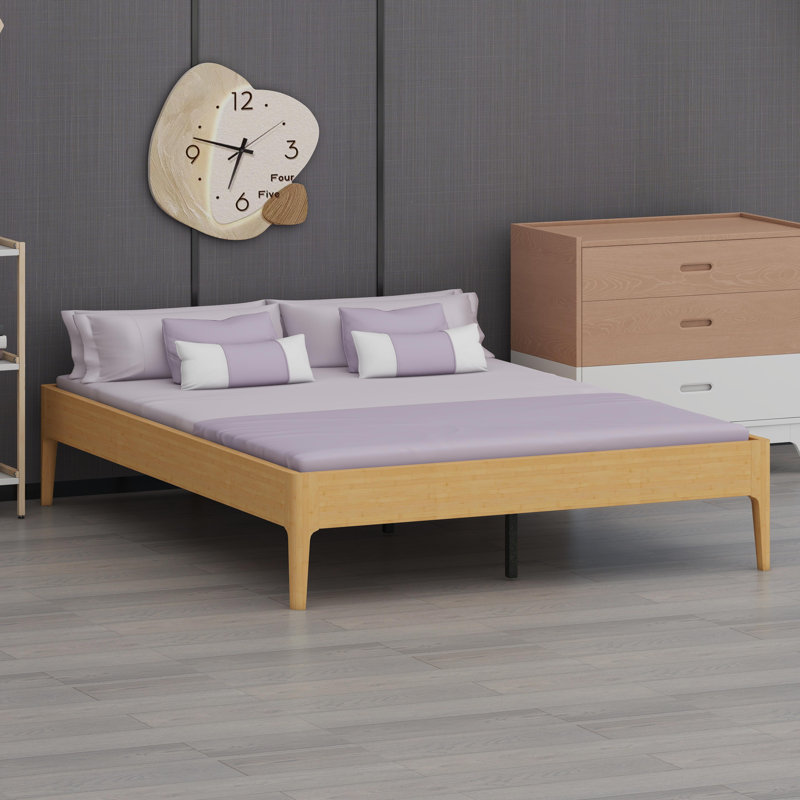 Sleek Platform Sleeping Base with Sturdy Internal Support Grid and Clean Lines, Natural