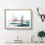 Boats In Majorca Painting - Single Picture Frame Print on MDF-56633395-56633396