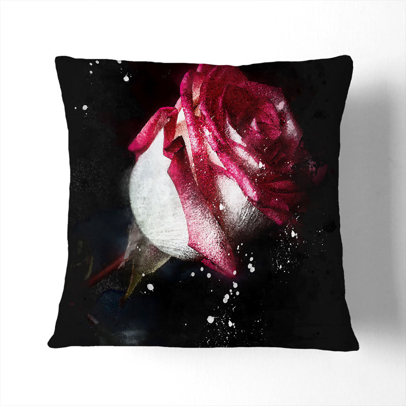 Square Throw Cushion, 40cm H x 40cm W x 15cm D, Black