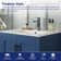24" White Rectangular Single Bathroom Vanity Top with Sink (Top Only)