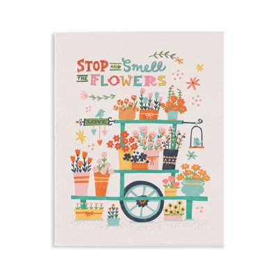 "Inspiring Assorted Flower Cart", art mural par Irene Chan