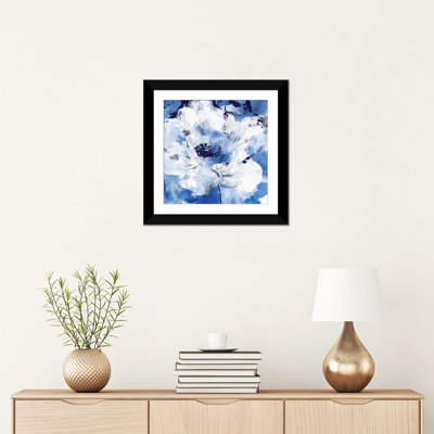 «Little Blue II» par Eva Watts - Estampe numérique sur toile tendue avec châssis