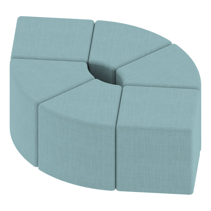 Shapes Series II Modular Collaborative Soft Seating Wedge Stool with Foam Padded Seat, H 14 po x l 20,5 po x P 20,5 po