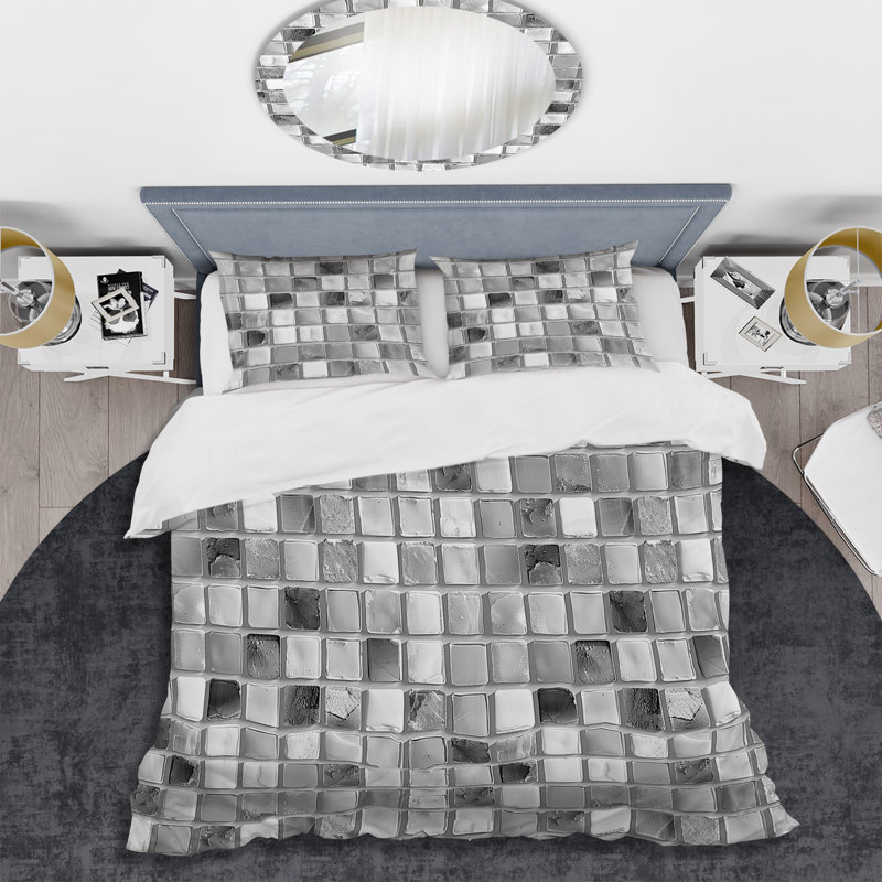 Ensemble de housse de couette Modern, Housse de couette simple et deux taies décorative