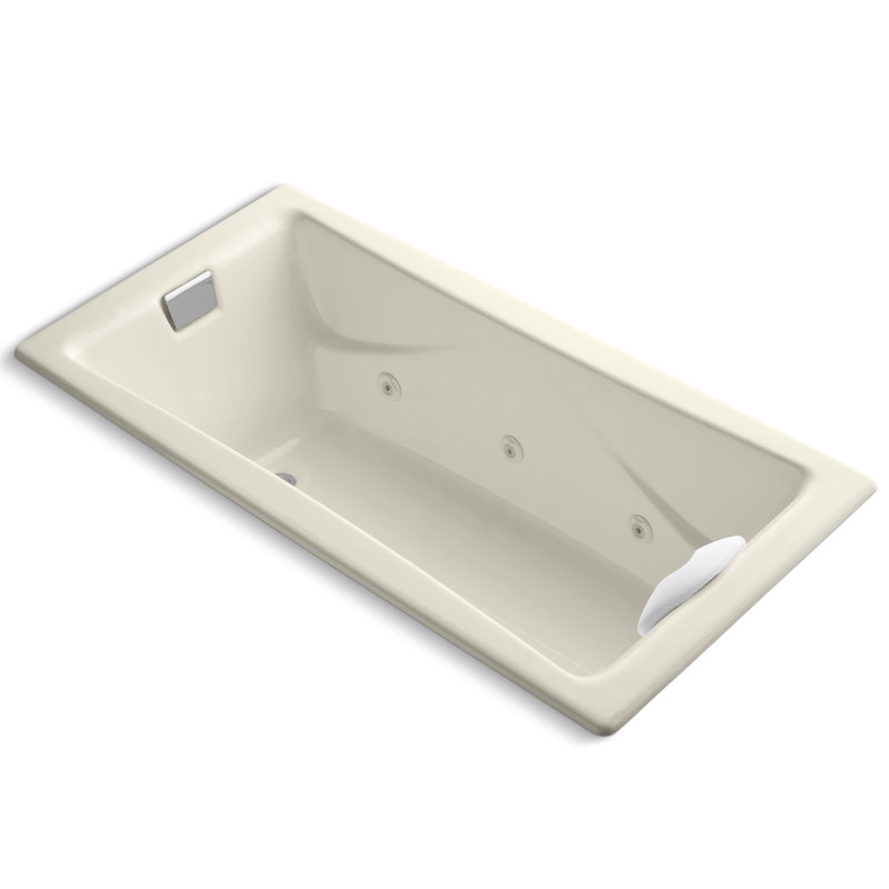 Tea-for-Two 72" x 36" Whirlpool Bathtub, Amande