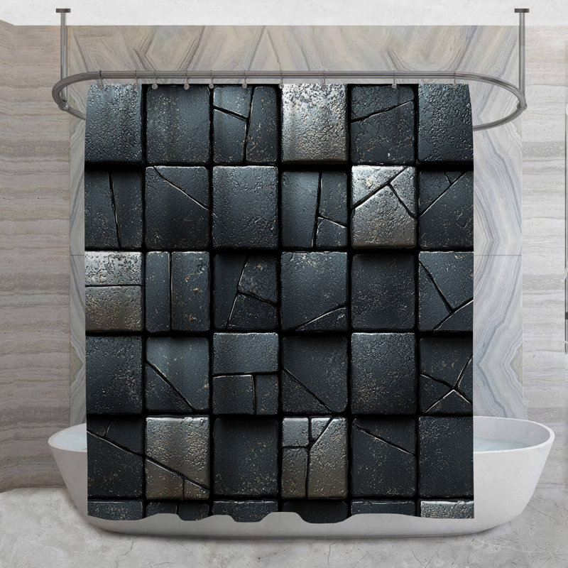 Rideau de douche Blocks, H 93 po x l 70 po