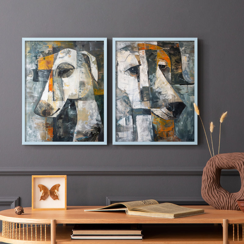 ANIMALS Series CXIX - reproduction encadrée de qualité supérieure - prête à être accrochée - aucun clou requis - aucun clou requis