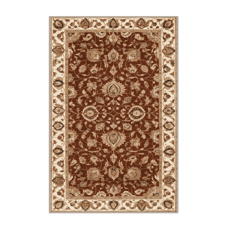 Machine Washable Persian Brown Area Rug, Rectangle 2' x 3'