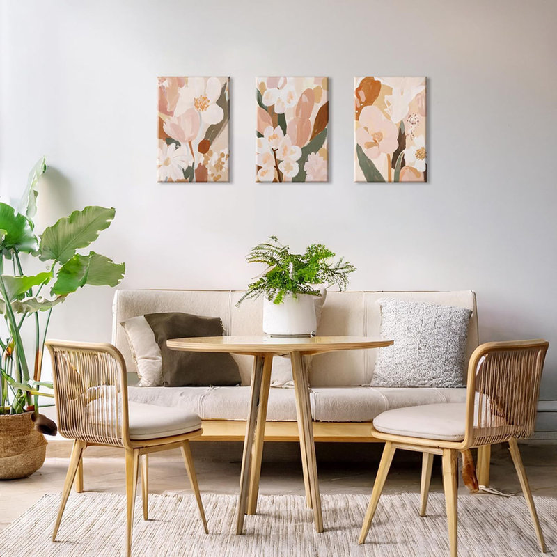 3 Piece Wrapped Canvas Print, 40 cm H x 90 cm W