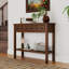 Console Table 38" Narrow Accent Sofa Table with 2 Drawers & Bottom Storage Shelf