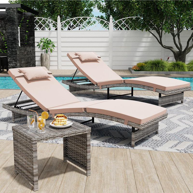 Mobilier d'extérieur moderne avec dossier réglable et table d'appoint