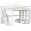 Lit mezzanine avec bureau et tablettes-668903206