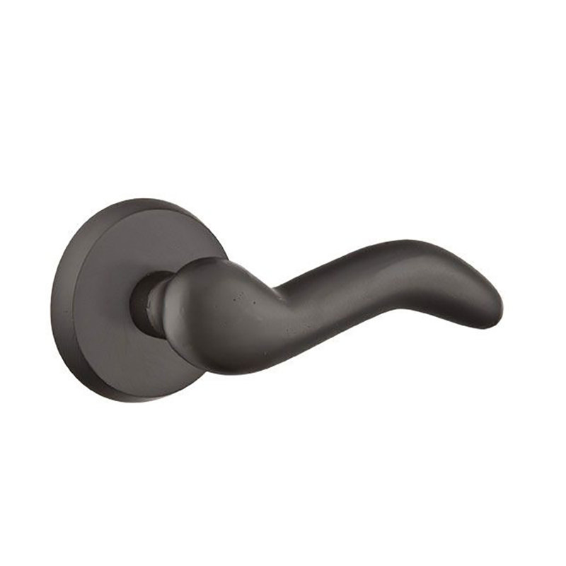 Faux levier de porte double avec rosette Cody, Bronze plat noir, Gauche