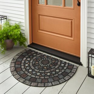 Boalt All-Weather Personalized Non-Slip Outdoor Door Mat Canora Grey Color: Black, Customize: Yes