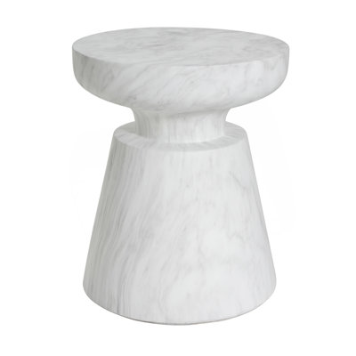 Outdoor Travertine Side Table