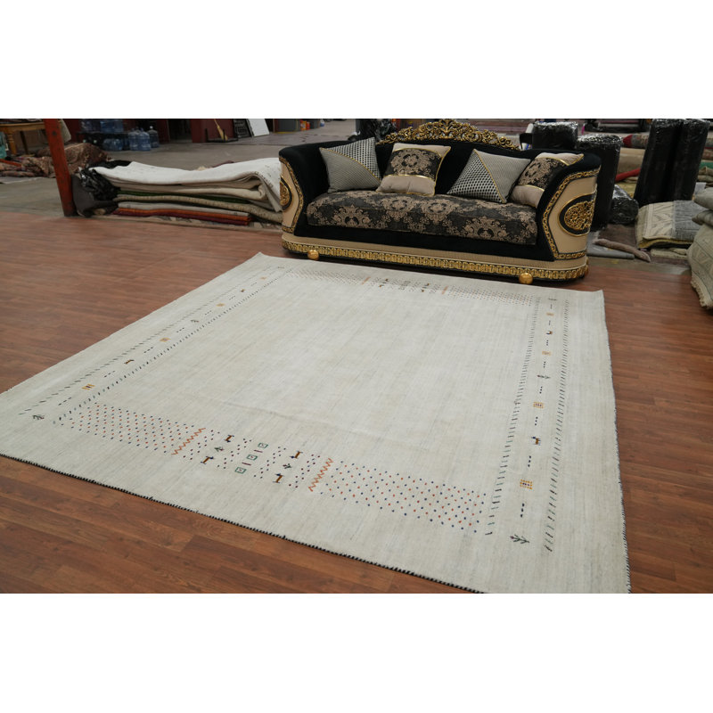 Tapis tribal fait à la main de style Gabbeh 9 x 9
