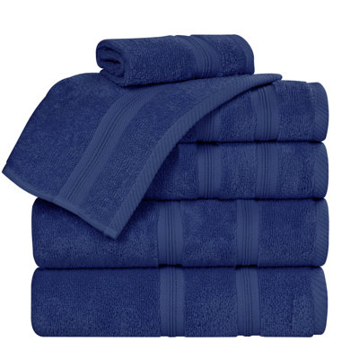 6-Piece Quick-Dry Cotton Towel Set