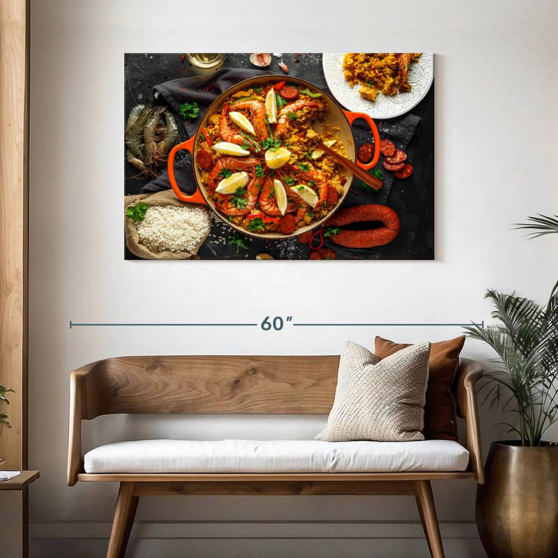 Yarlin Seafood Paella, 30" H x 45" W