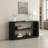Modern 59" Console Table - Slim Sofa Table with Triple Open Shelves - Curved Fluted Design-641148605