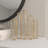Rossa Metal Foldable Decorative Gold Vase with Clear Glass Test Tubes-1447037445
