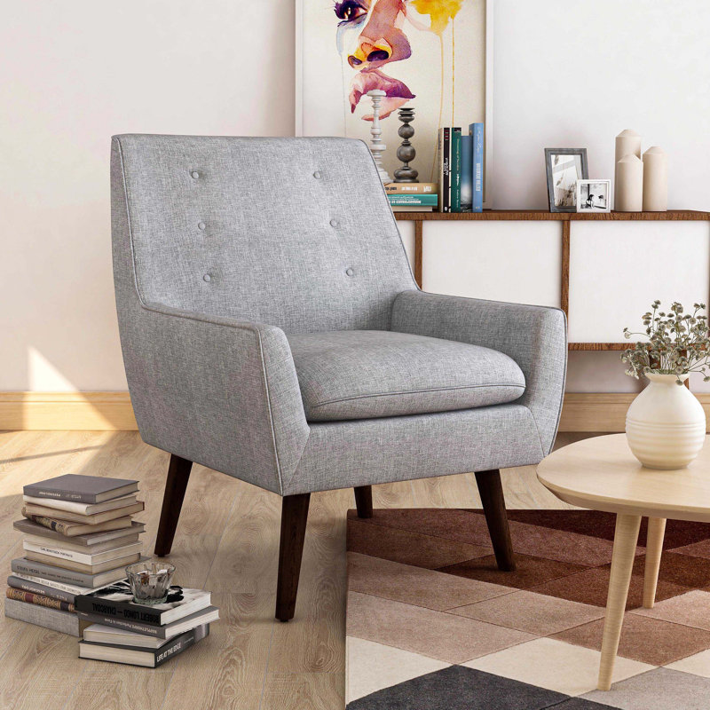 Fauteuil demi-tonneau Sprouse de 71,75 cm de large Sprouse, Gris