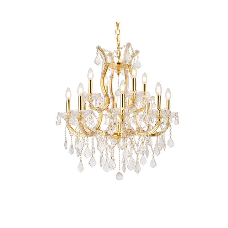 Stockard 13 - Light Chandelier, Crystal (Clear), Royal Cut, Gold