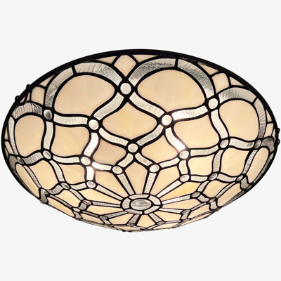 Stever Tiffany GlassFlush Mount