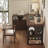 Dark-walnut + Black L-Shaped Solid Wood + Iron with 4 drawers desk-1377683373