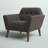 Merrylite  37" Wide Upholstered Armchair with Tufted Backrest-584800403