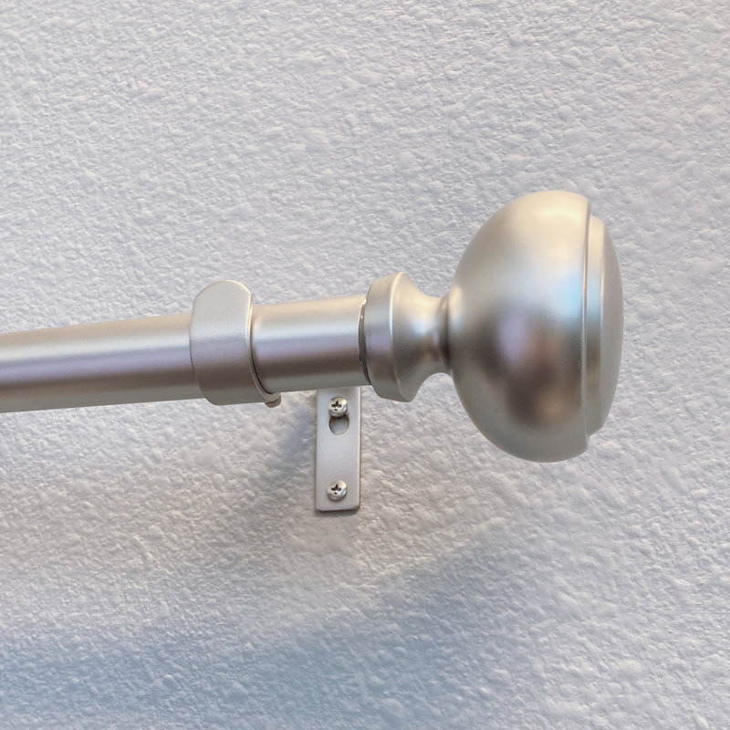 Tringle à rideaux simple réglable en métal Ingeruth, Nickel, 18 po à 36 po de largeur