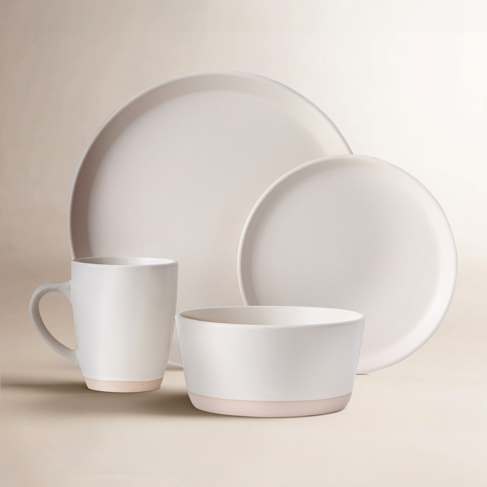 Stoneware Dinnerware Set, White